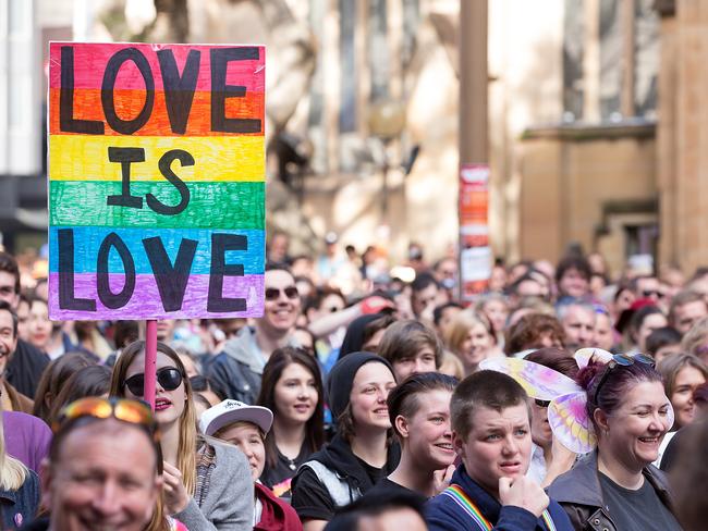 Business leaders from some of Australia’s biggest companies are pushing for resolution to the same-sex marriage debate. Picture: AAP/Carol Cho