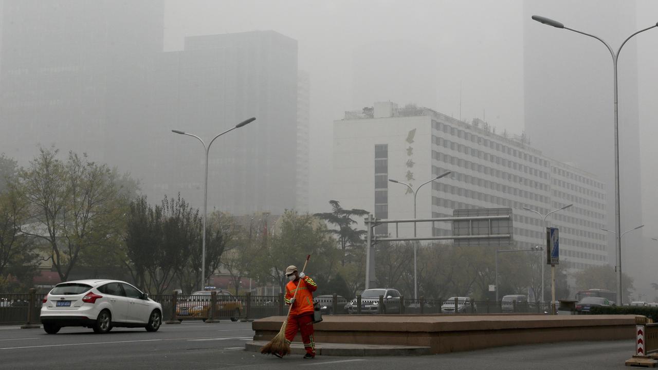 Decreases in emissions were largest in China. Picture: AP/Andy Wong