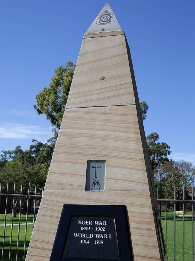 Mawson Park Memorial was a target.