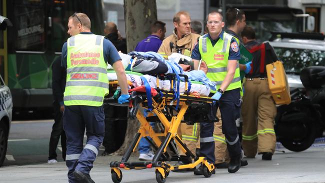 Charlotte and fellow city worker Phoebe Hammond stabilised Krishnamurthy until paramedics could arrive. Picture: Alex Coppel