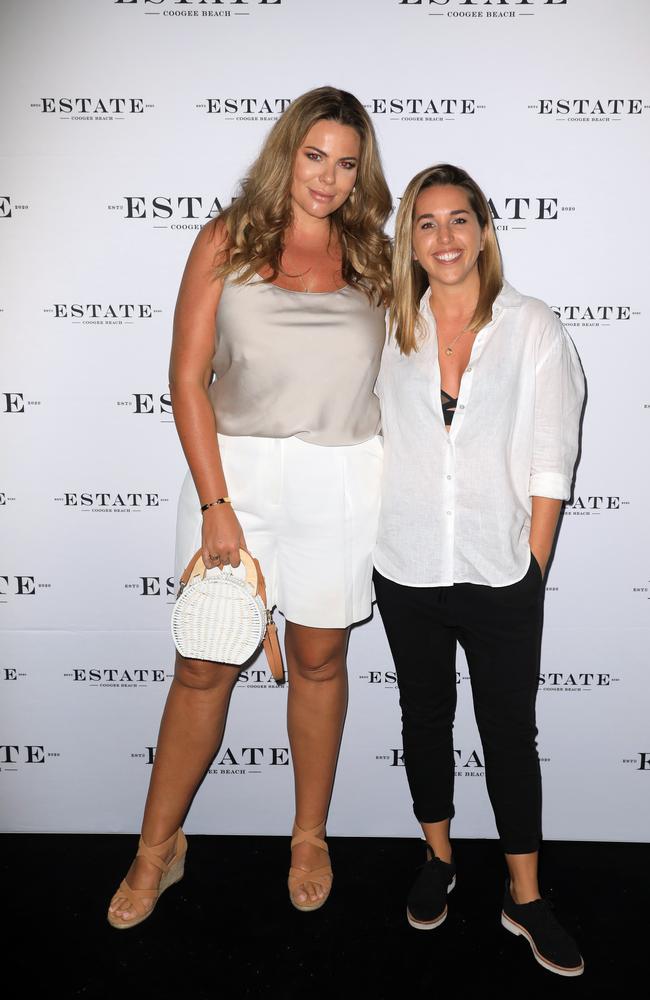 Fiona Falkiner and Hayley Willis at the Estate Launch Party held at the Crowne Plaza in Coogee. Picture: Christian Gilles