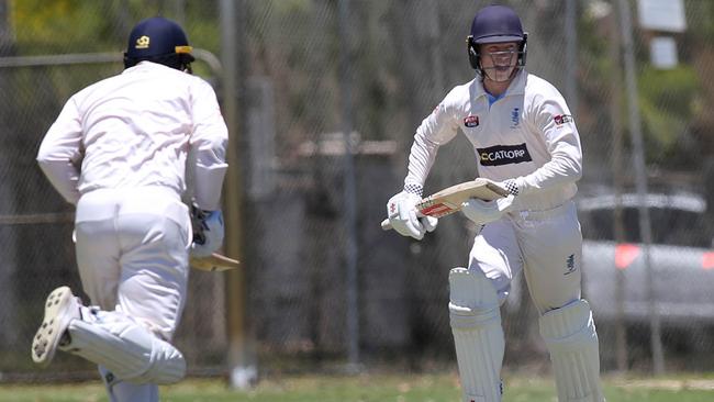 Action from the weekend’s SACA Premier Cricket match between Sturt and Prospect. Senior SA cricketers have had to pay extra fees for PlayHQ this year. Picture: Dean Martin