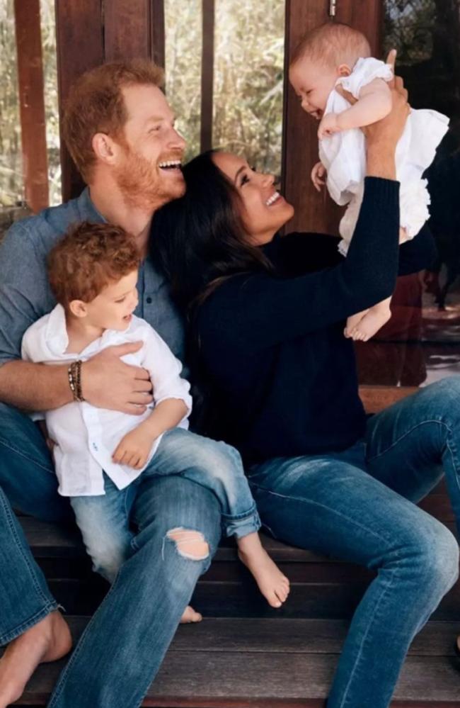 Harry and Meghan with their two children, Archie and Lilibet. Picture: Alexi Lubomirski/Handout/The Duke and Duchess of Sussex