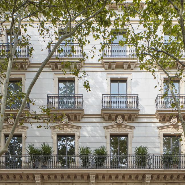 The exterior of the Borneta hotel in Barcelona, Spain.