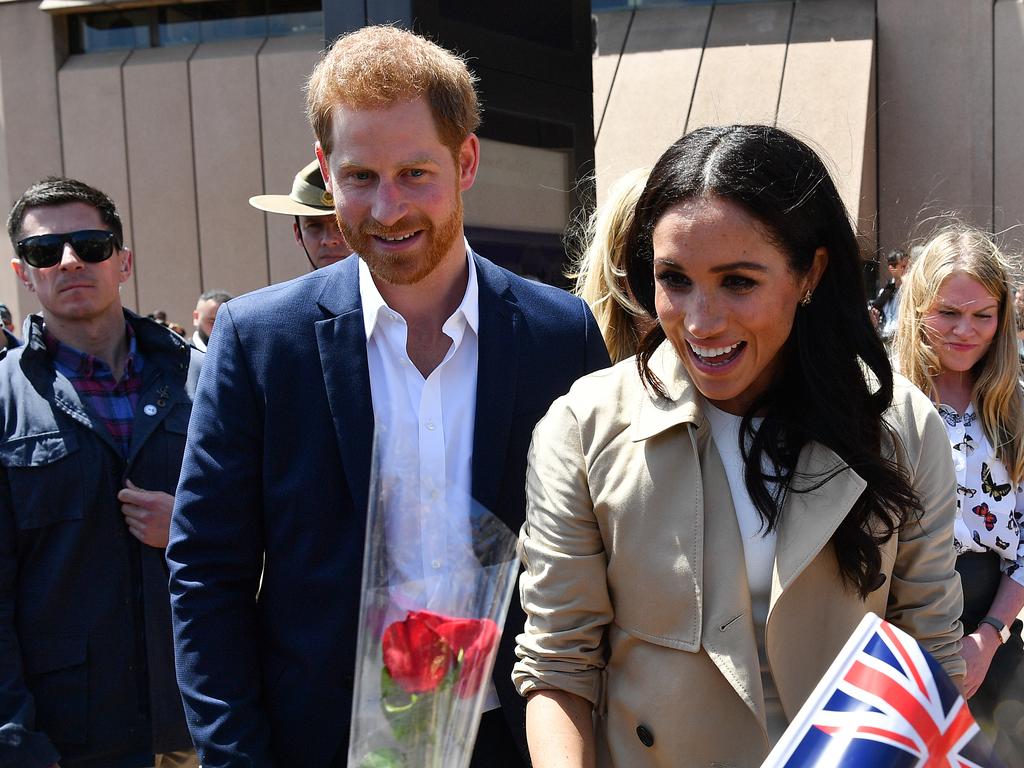 Prince Harry and Meghan Markle during their trip to Australia in 2018. Picture: Brendan Esposito/AAP