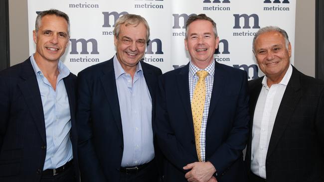 Metricon director Peter Langfelder, late CEO and founder Mario Biasin, South Australian general manager Richard Bryant and director Ross Palazzesi.