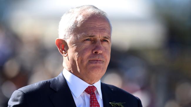 Australian Prime Minister Malcolm Turnbull attends ANZAC Day ceremony at the Australian War Memorial in Canberra, Monday, April 25, 2016. (AAP Image/Lukas Coch) NO ARCHIVING