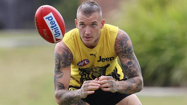 Dustin Martin is back after missing a week with concussion. Picture: Michael Klein