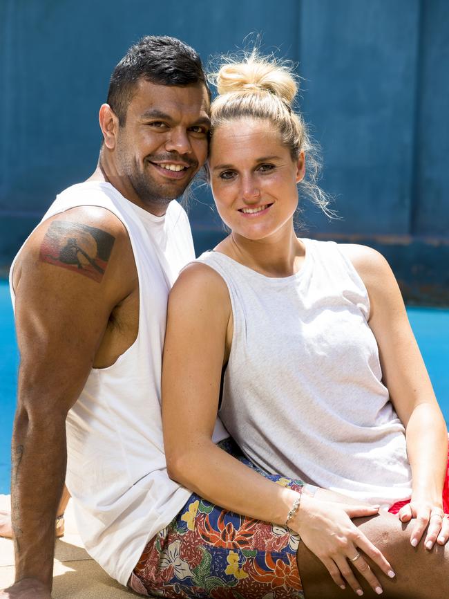 Kurtley Beale with Maddi Blomberg. Picture: Mitch Cameron