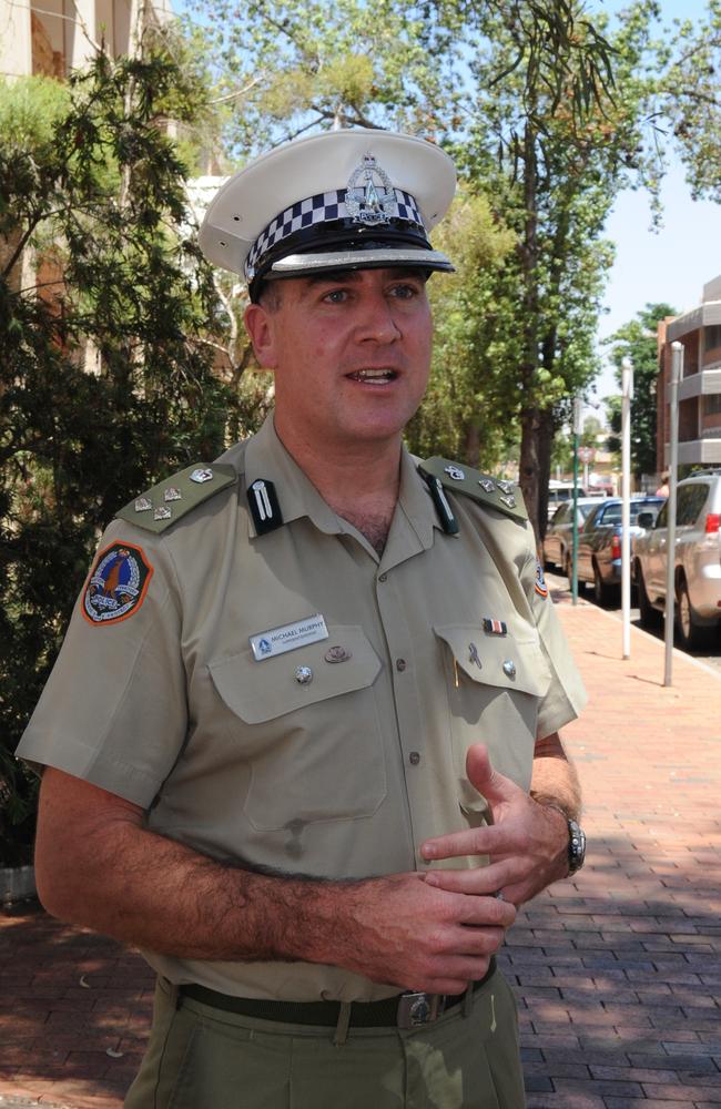 Michael Murphy started his policing career in Alice Springs and was later promoted to the Southern Commander role. Picture: Supplied