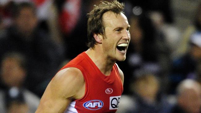 Carlton v Sydney Swans. Etihad Stadium. Jude Bolton celebrates