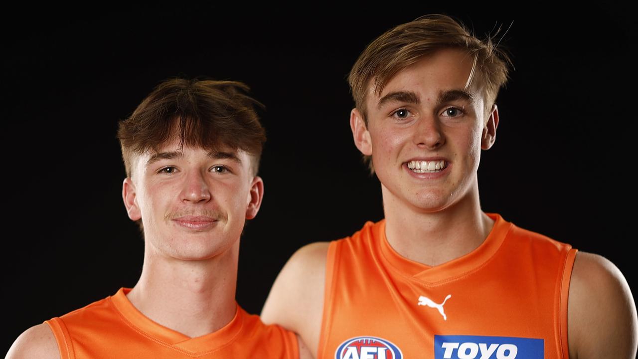 Phoenix Gothard (L) and James Leake landed at GWS. (Photo by Daniel Pockett/Getty Images)