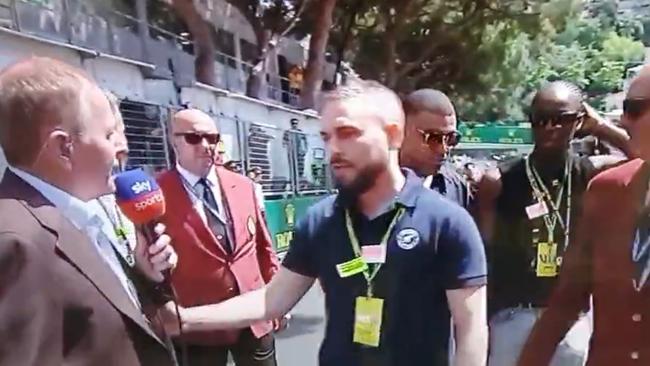 Security attempts to stop Martin Brundle