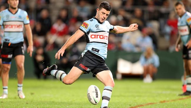 Chad Townsend sealed the win for the Sharks in golden point. Picture: Mark Kolbe/Getty Images