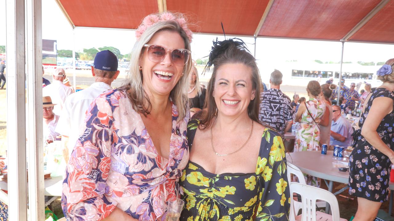 Having a ball at The Great Northern Darwin Cup at Fannie Bay Turf Club are Kerrie Small and Kerry Charlton :Picture: Glenn Campbell