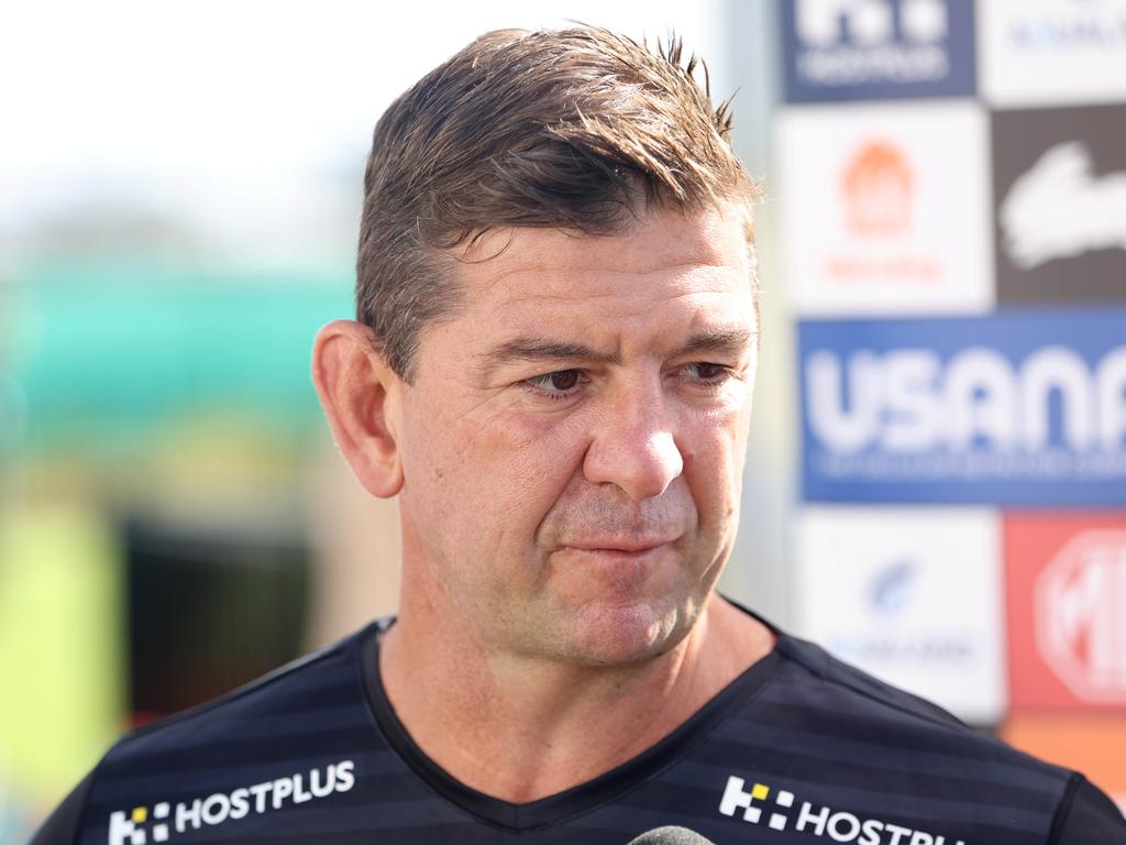 South Sydney Rabbitohs parted ways with coach Jason Demetriou on Tuesday after two marathon meetings. Picture: NCA NewsWire / Damian Shaw