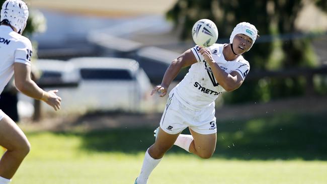 The Langer Trophy qualifying in Stafford, Stretton State College v Caloundra SHS Brisbane 22nd April 2025.  (Image/Josh Woning)