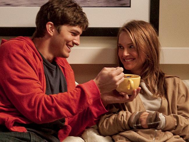 Ashton Kutcher and Natalie Portman in a scene from film 'No Strings Attached'