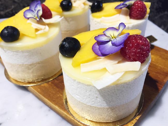 Mango and coconut mousse.