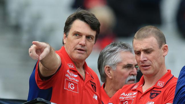 Paul Roos and Simon Goodwin in 2016. Picture: Wayne Ludbey