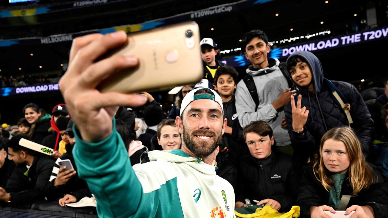 Fans had to settle for selfies instead of cricket on Friday. Picture; William West/AFP.