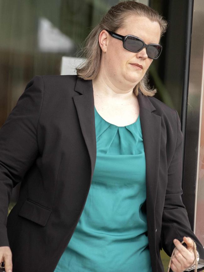 AFP senior forensic biologist Jennifer Stone left  court.