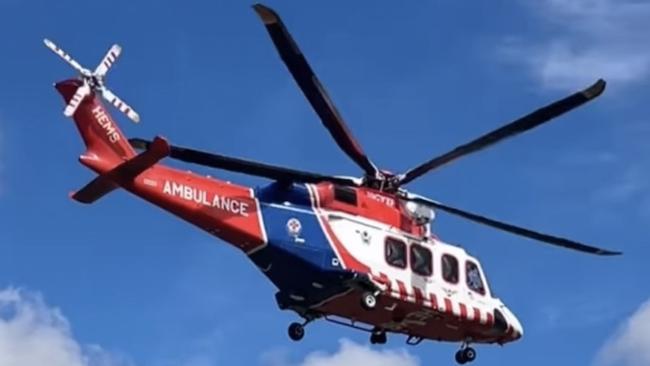 An air ambulance was dispatched to the Leongatha property on Tuesday afternoon. Picture: Facebook/Eye Watch - Bass Coast Police Service Area