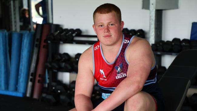 Langer Trophy player Henry Sologinkin at the Redcliffe State High School. Picture: Tertius Pickard