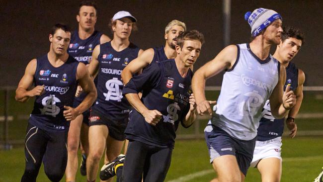 South Adelaide Panthers Football Club training in Noarlunga Downs, Monday, May 18, 2020. Picture: MATT LOXTON