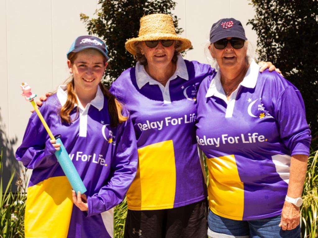 Tayla, Deleece McDonald and Sue King at the 2023 Bundaberg Relay for Life.