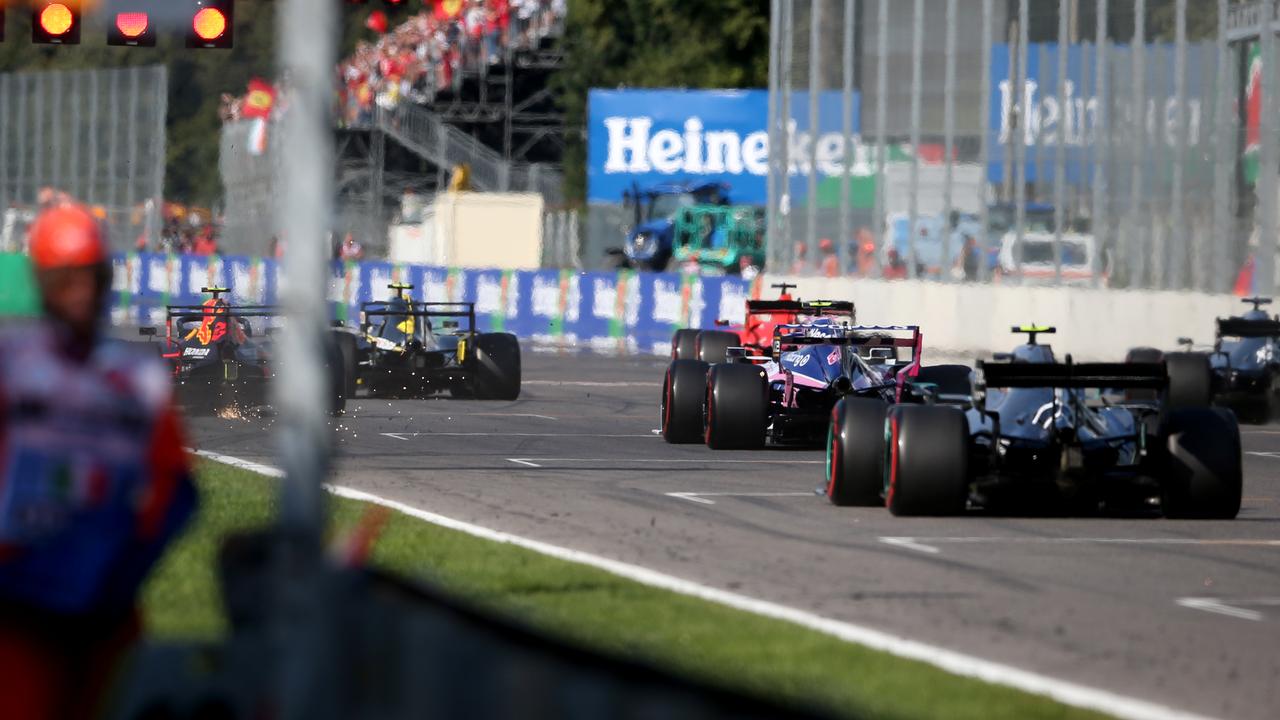 Chaos at the end of qualifying at Monza.