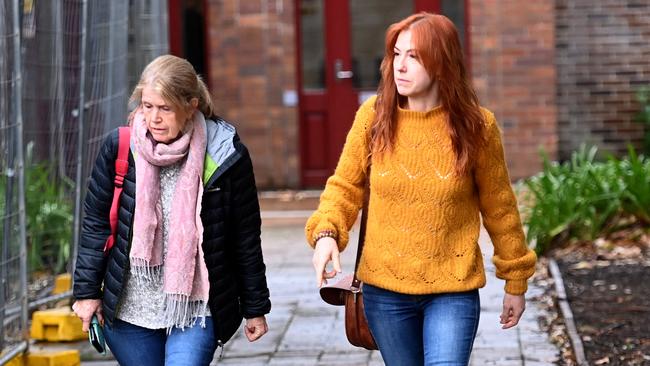 Members of the Fitzpatrick family leave Hornsby Court on Friday. Picture: Jeremy Piper