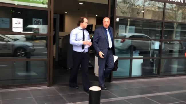 James Underwood, 26, leaves Blacktown Local Court with his solicitor Gary Bailey on Friday, July 26. Picture: Kate Lockley