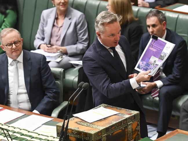 CANBERRA, Australia - NewsWire Photos - June 26, 2024: Minister for Climate Change and Energy, Chris Bowen during Question Time at Parliament House in Canberra. Picture: NewsWire / Martin Ollman