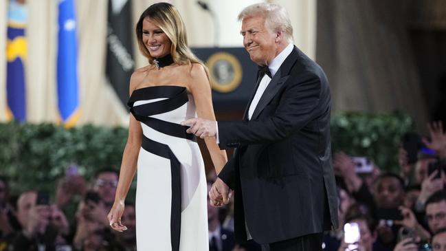 President Donald Trump and First Lady Melania Trump at the Commander in Chief Ball. Picture: AP