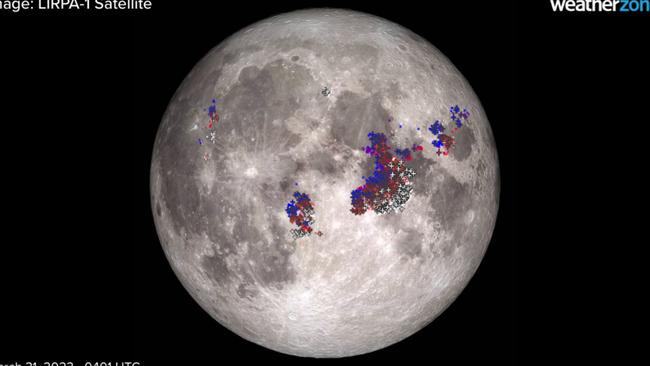 WeatherZone tricked people into thinking lightning was on the moon. Picture: WeatherZone