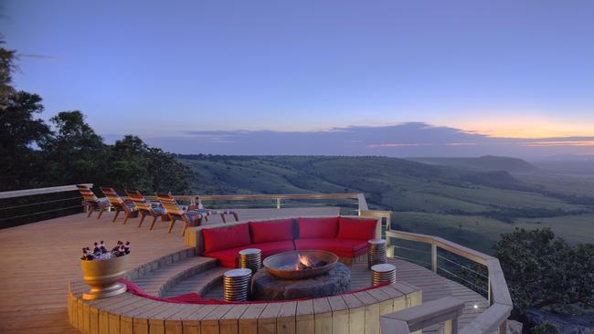 Angama Mara safari lodge in Kenya is one of the luxury properties on the tour.