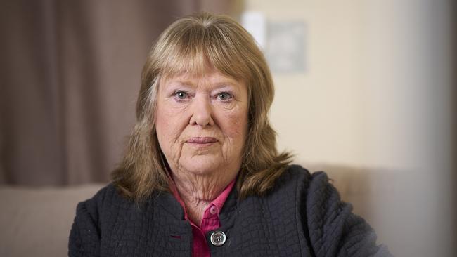 Widow Delphine Mugridge at home in Smithfield, who lost her husband Neville in a truck crash. Picture: Matt Loxton