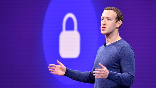 Facebook CEO Mark Zuckerberg. Picture: AFP