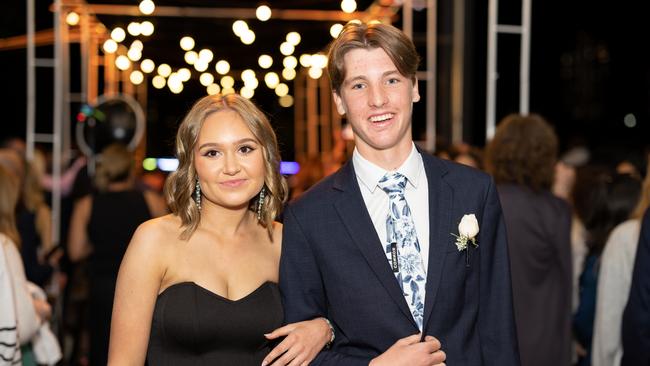 Dayna Whiteley-Hall and Angus Wheatley at the year 12 St Hilda formal. Photo: Celeste Humphrey
