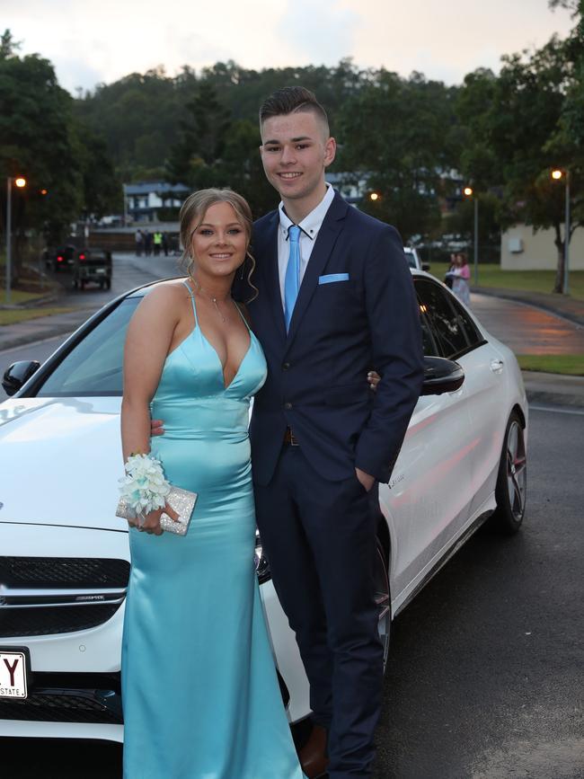 Pacific Pines High formal, at the school. Alli Scofield and Logan Bailey Picture Glenn Hampson