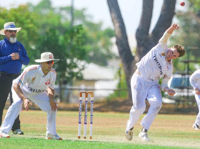 Josh Kann’s brilliant season at Tracy Village with the bat and ball has led to him being offered a contract with Hobart Hurricanes. Picture: Glenn Campbell