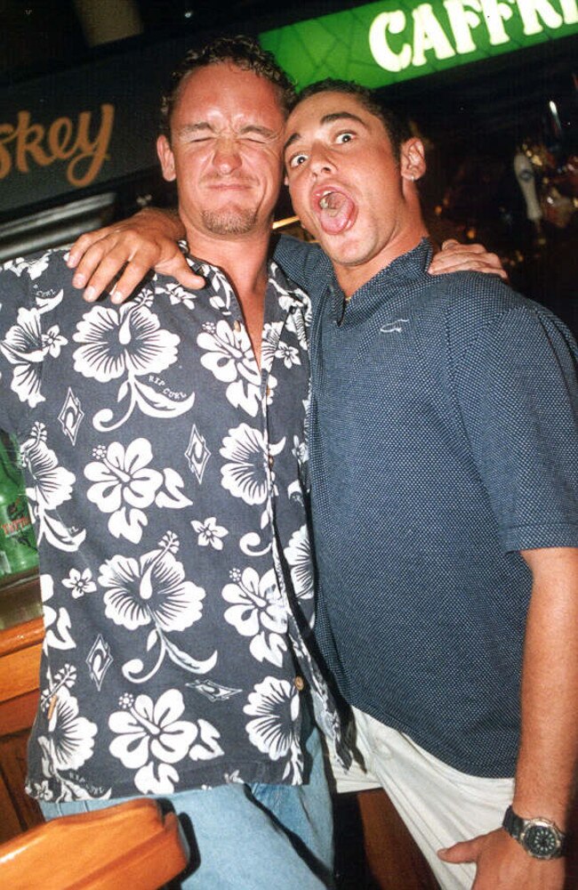 Christian Johnson and Scott Underwood at O’Malley’s, 2000.