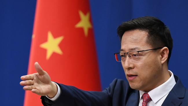 Chinese Foreign Ministry spokesman Zhao Lijian. Picture: AFP