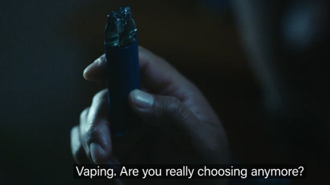 A scene from an Australian Government anti-vaping advertisment.