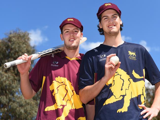 Premier Cricket: Essendon v Fitzroy Doncaster. (L-R) Fitzroy Doncaster's Zac and Sam Elliott. Picture: Josie Hayden