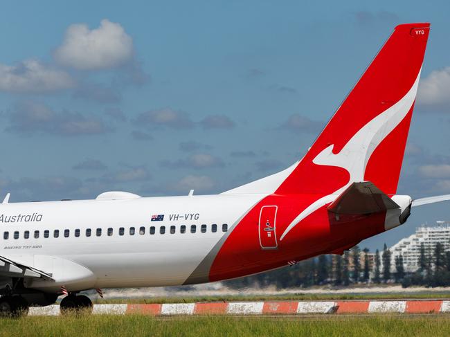 SYDNEY, AUSTRALIA - NewsWire Photos FEBRUARY 22, 2024: Generic photos of QANTAS planes at Sydney Airport today Picture: NCA NewsWire / David Swift