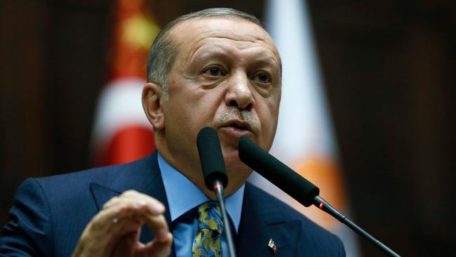 The ‘naked truth?’: Recep Tayyip Erdogan. Picture: AFP