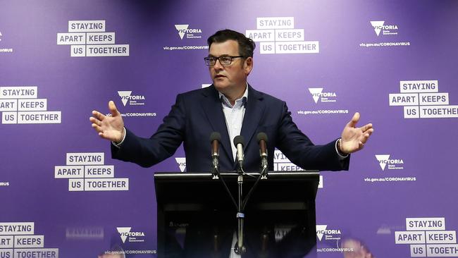 Premier Daniel Andrews says home-based quarantine is inconsistent with the position of the COVID-19 national cabinet. Picture: Getty Images