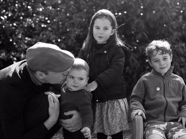 Prince William with his children George, Charlotte and Louis. Picture: Twitter.